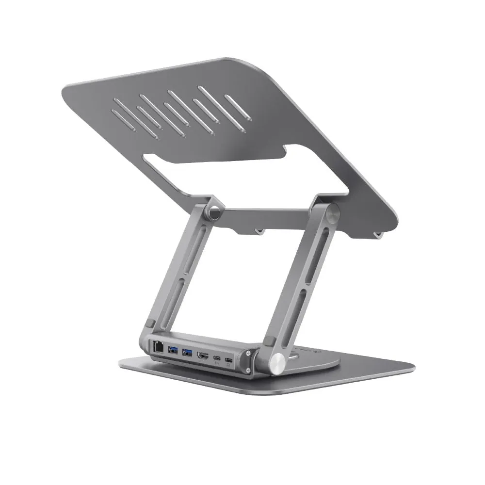 ADAM Elements Casa Hub Stand Pro-USB-C 6-in-1 Laptop - Black