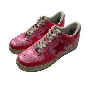 BAPE Pink Patent Bapesta Trainers - UK 9.5