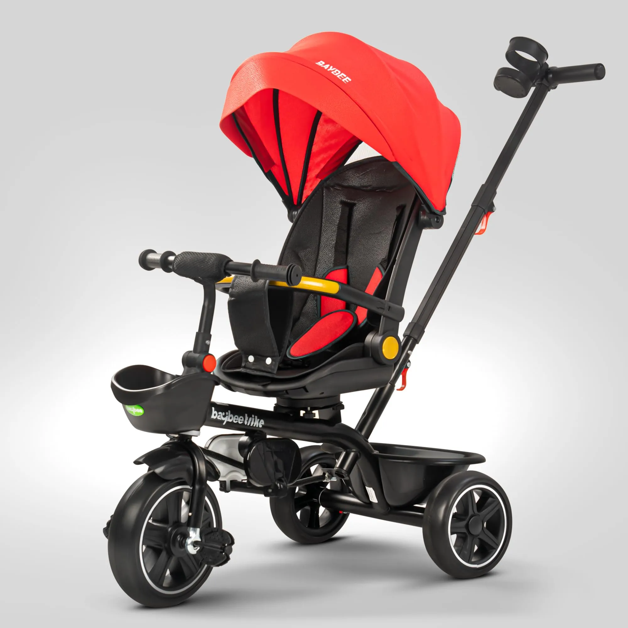 Baybee Uno 2 in 1 Baby cycle for Kids | Baby Tricycles with Parental Push Handle, 180° Reversible Seat, Canopy & Safety Guardrail | Boys Girlsfor 2 - 5 years