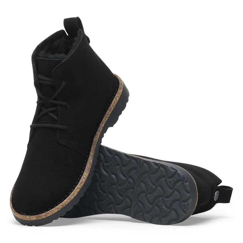 Birkenstock Uppsala Mid Black Shearling Narrow Women's