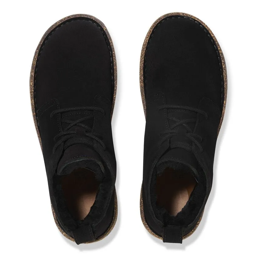 Birkenstock Uppsala Mid Black Shearling Narrow Women's