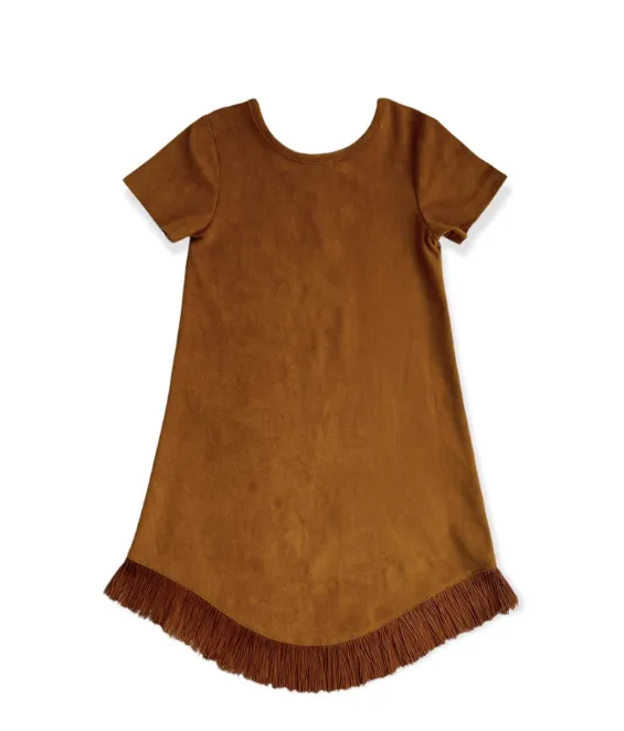 Brown Suede Fringe Dress (6-7)