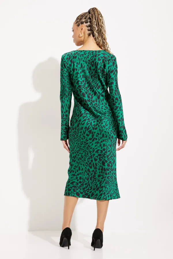 Cheetah Print Satin Dress