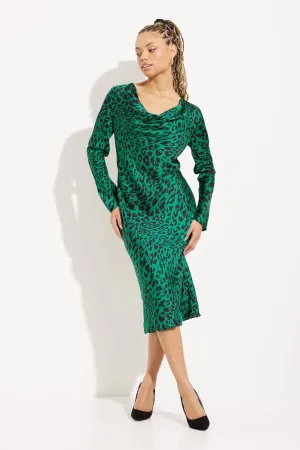 Cheetah Print Satin Dress