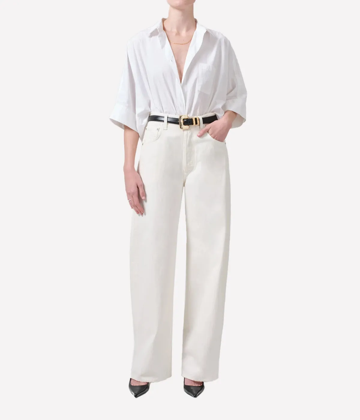 Claire Origrami Shirt in Optic White