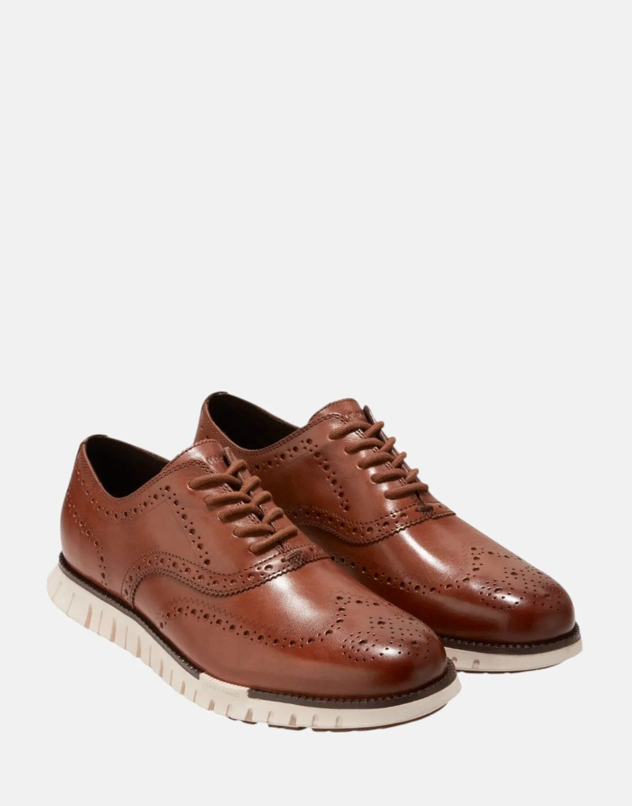 Cole Haan Zerogrand Remastered Wingtip Oxfords British Tan/Ivory