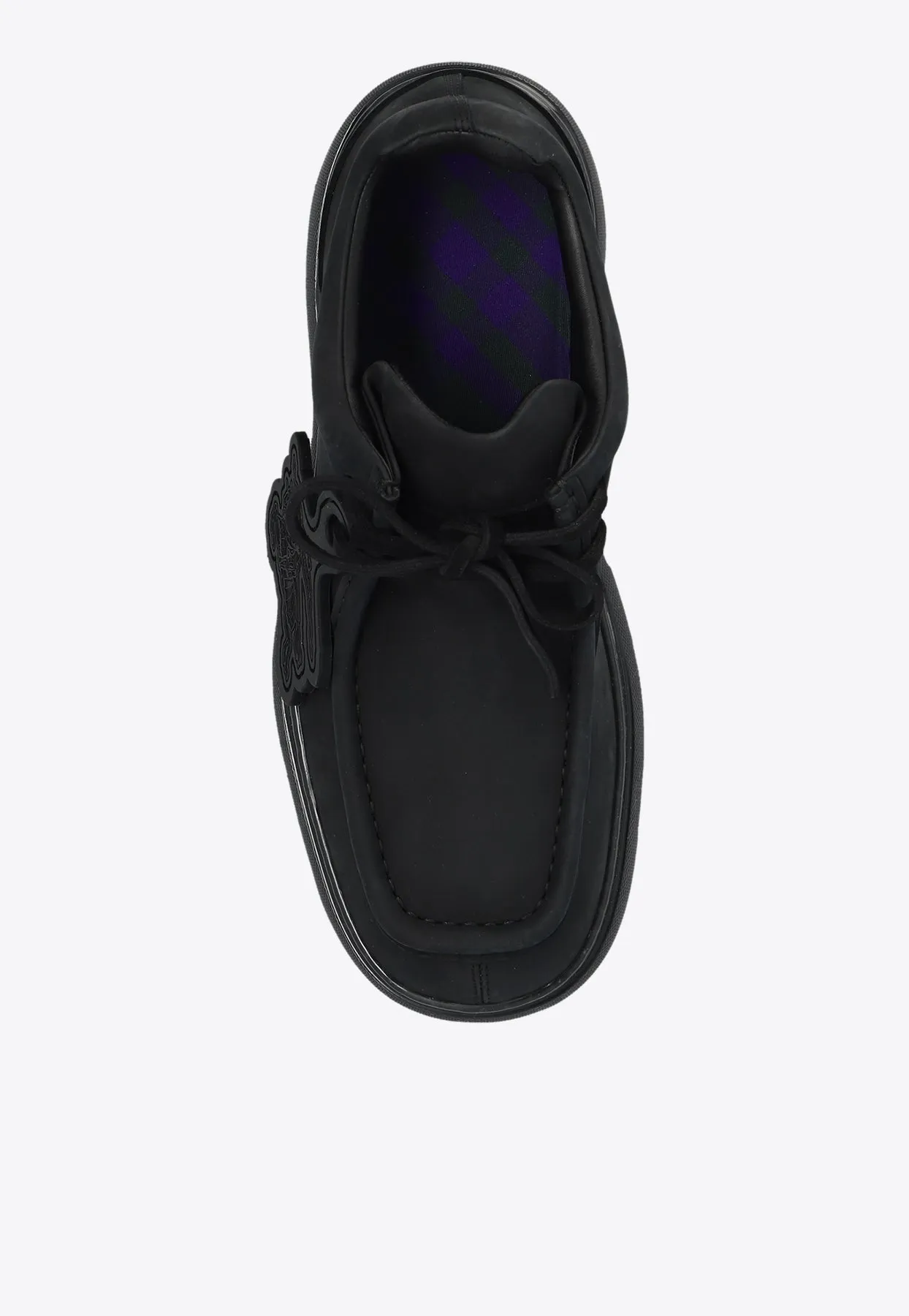 Creeper Nubuck Leather Lace-Up Shoes