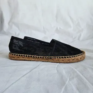 Dolce & Gabanna black lace espadrilles, 40