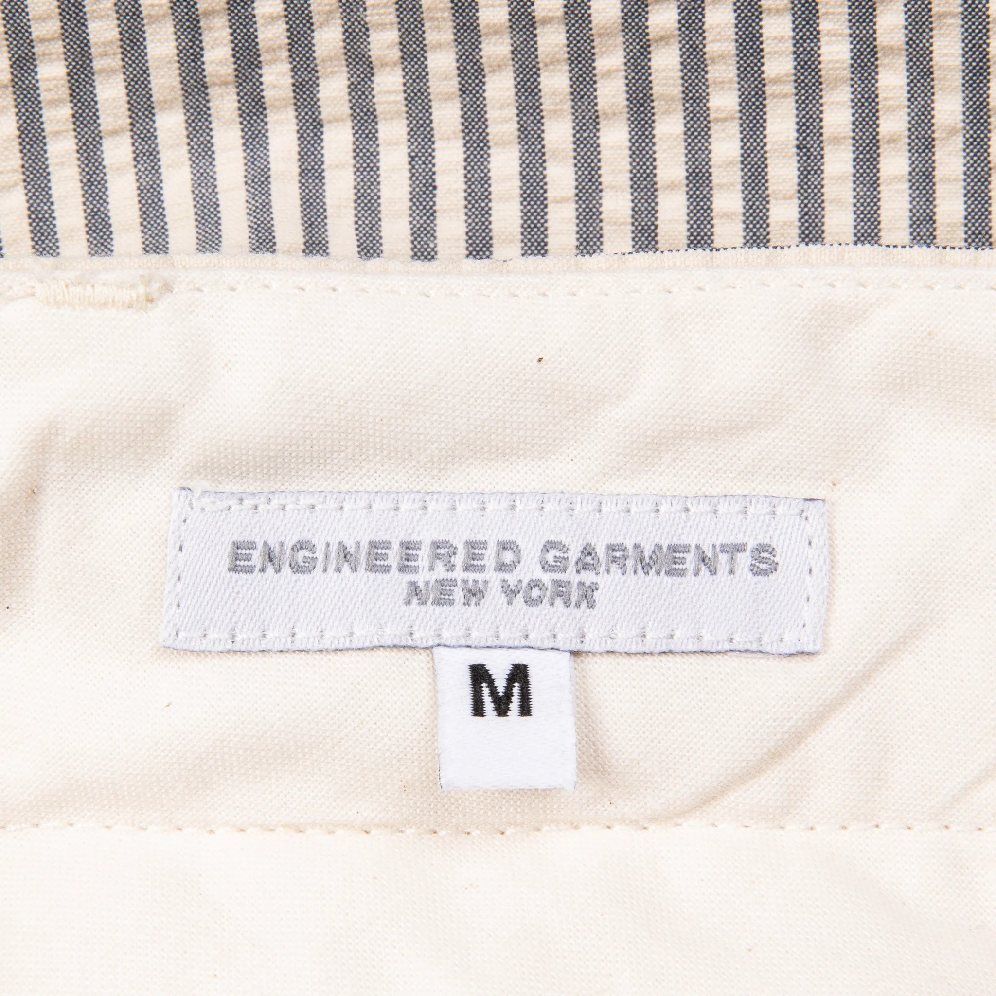 Engineered Garments Andover Pant Navy / Natural Cotton Seersucker