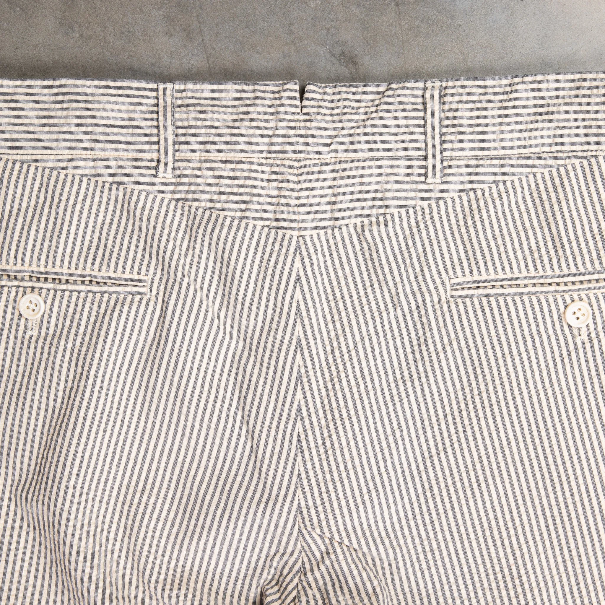 Engineered Garments Andover Pant Navy / Natural Cotton Seersucker