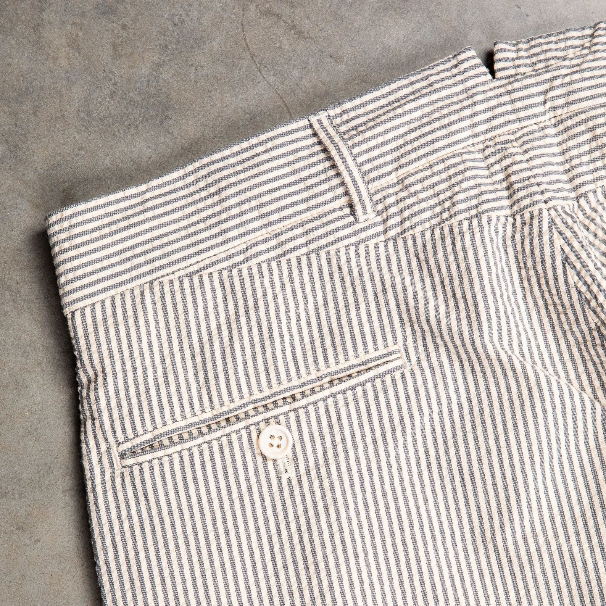 Engineered Garments Andover Pant Navy / Natural Cotton Seersucker