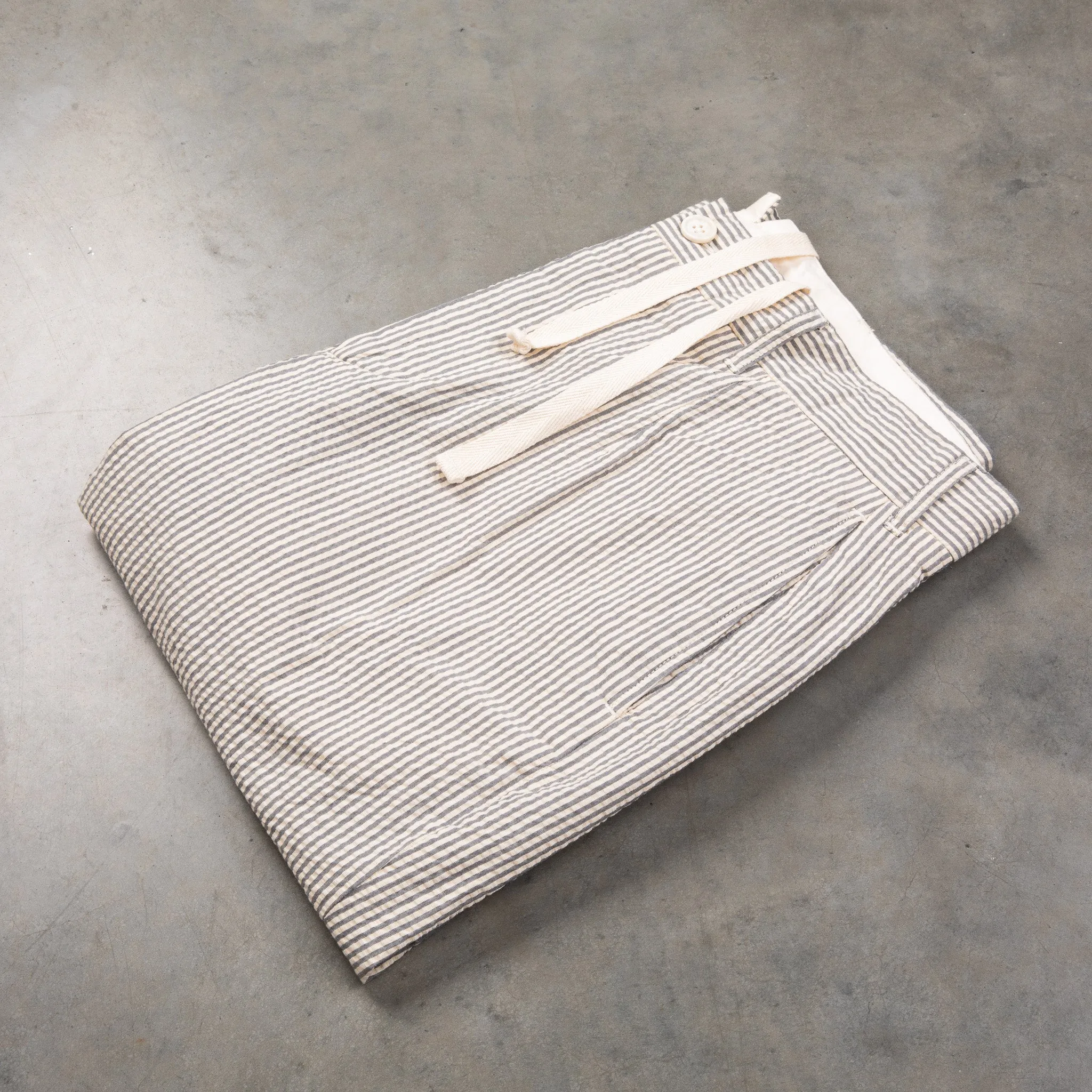Engineered Garments Andover Pant Navy / Natural Cotton Seersucker