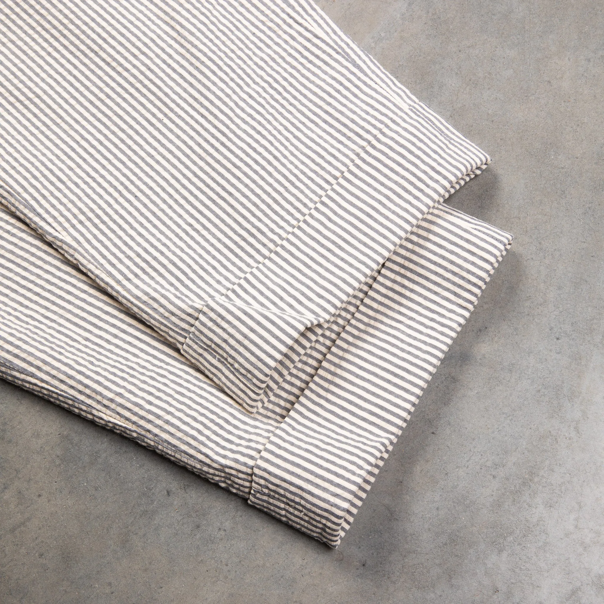 Engineered Garments Andover Pant Navy / Natural Cotton Seersucker
