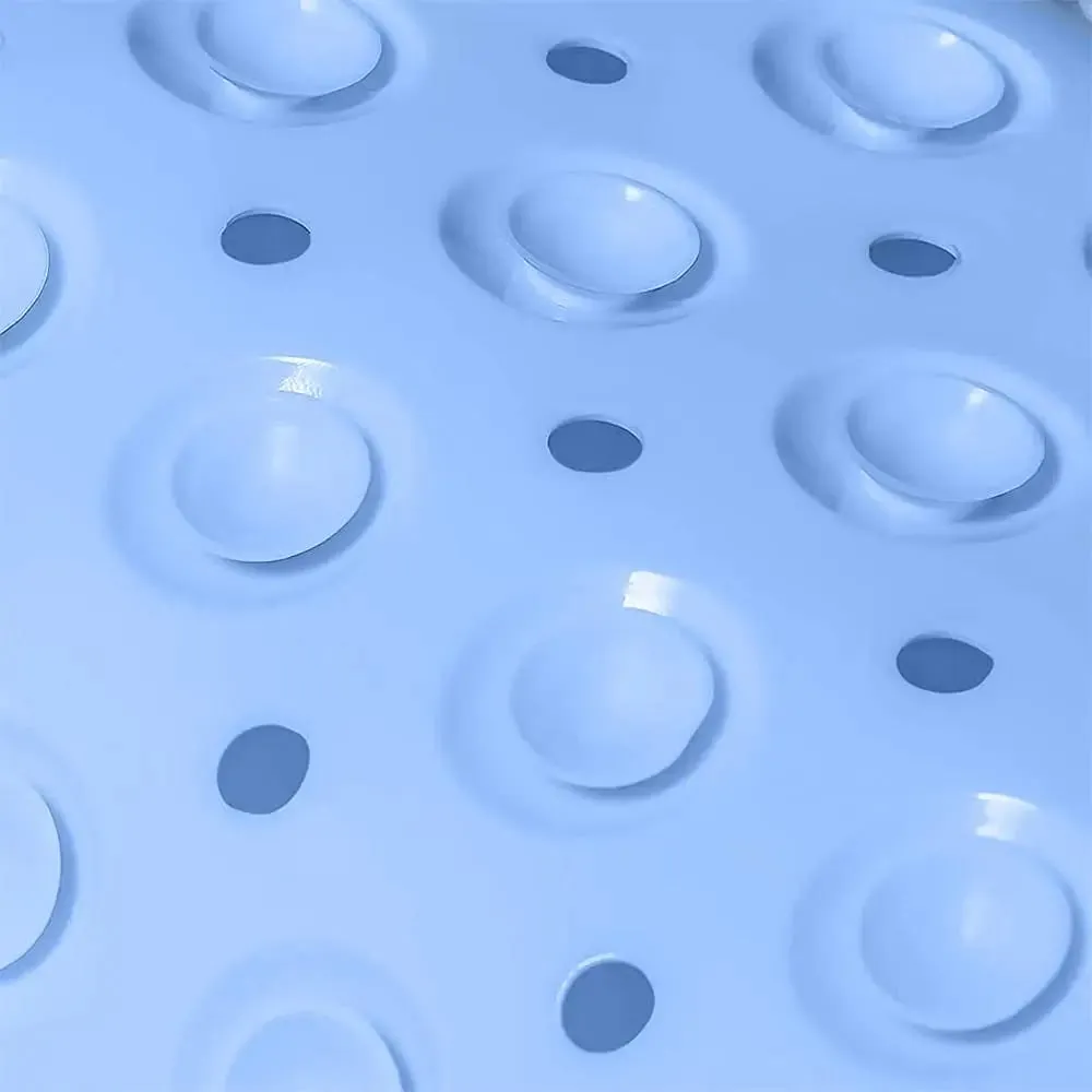 Experia Anti Slip Bath Mat with Suction Cup - 106 X 60 CM (Blue Color with Accu Pebble)