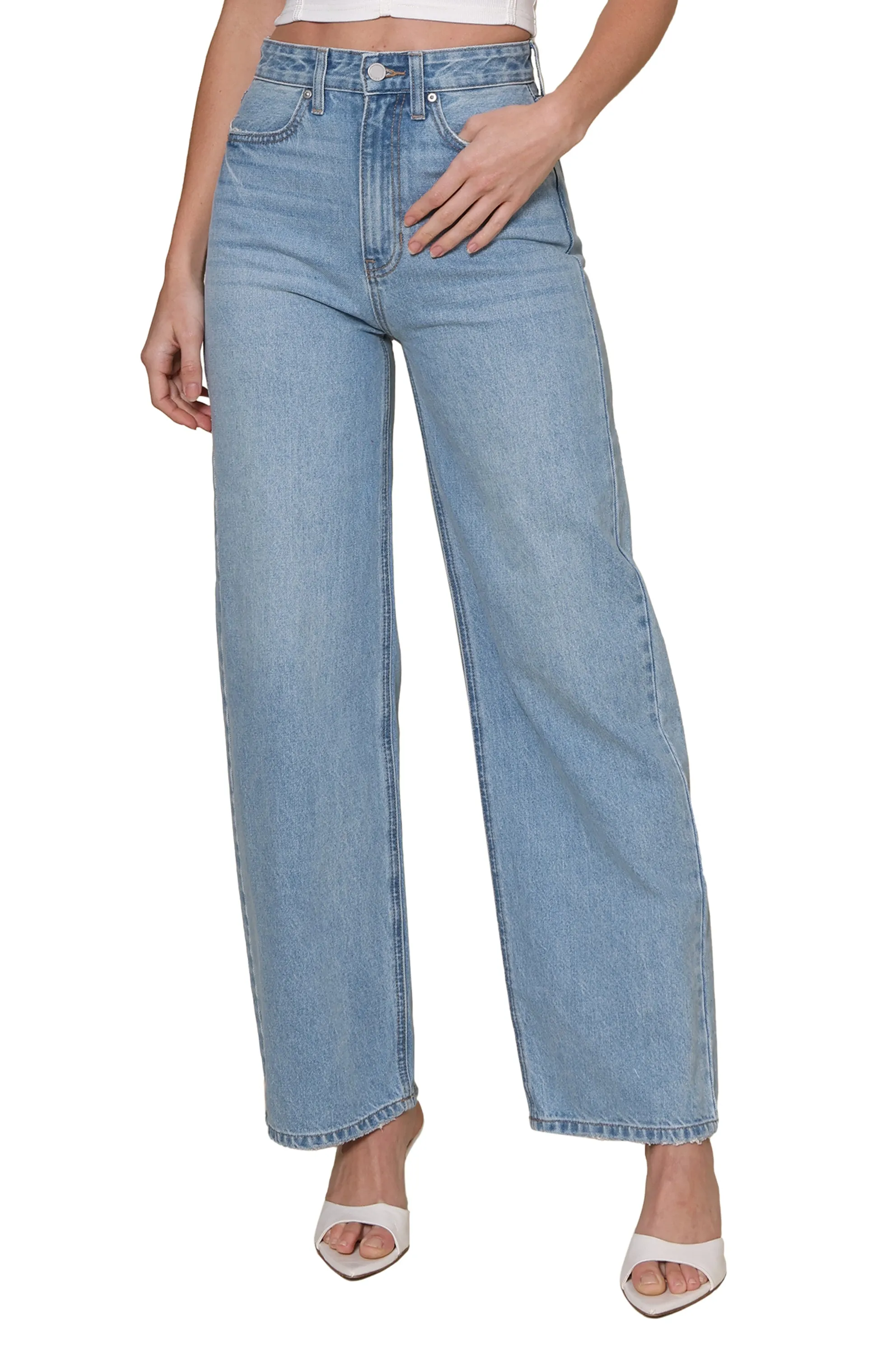 High Waisted Skater Jeans