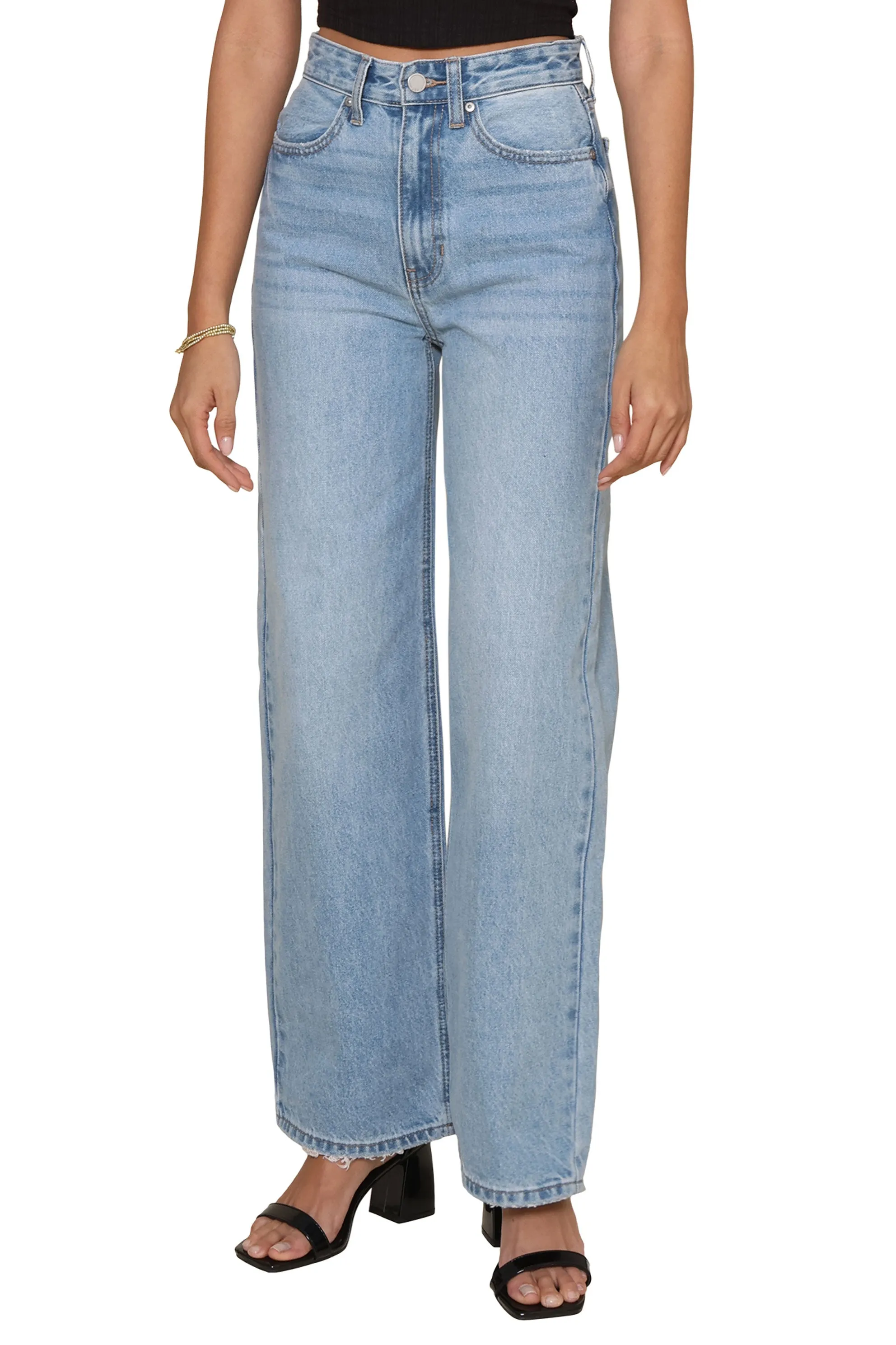 High Waisted Skater Jeans