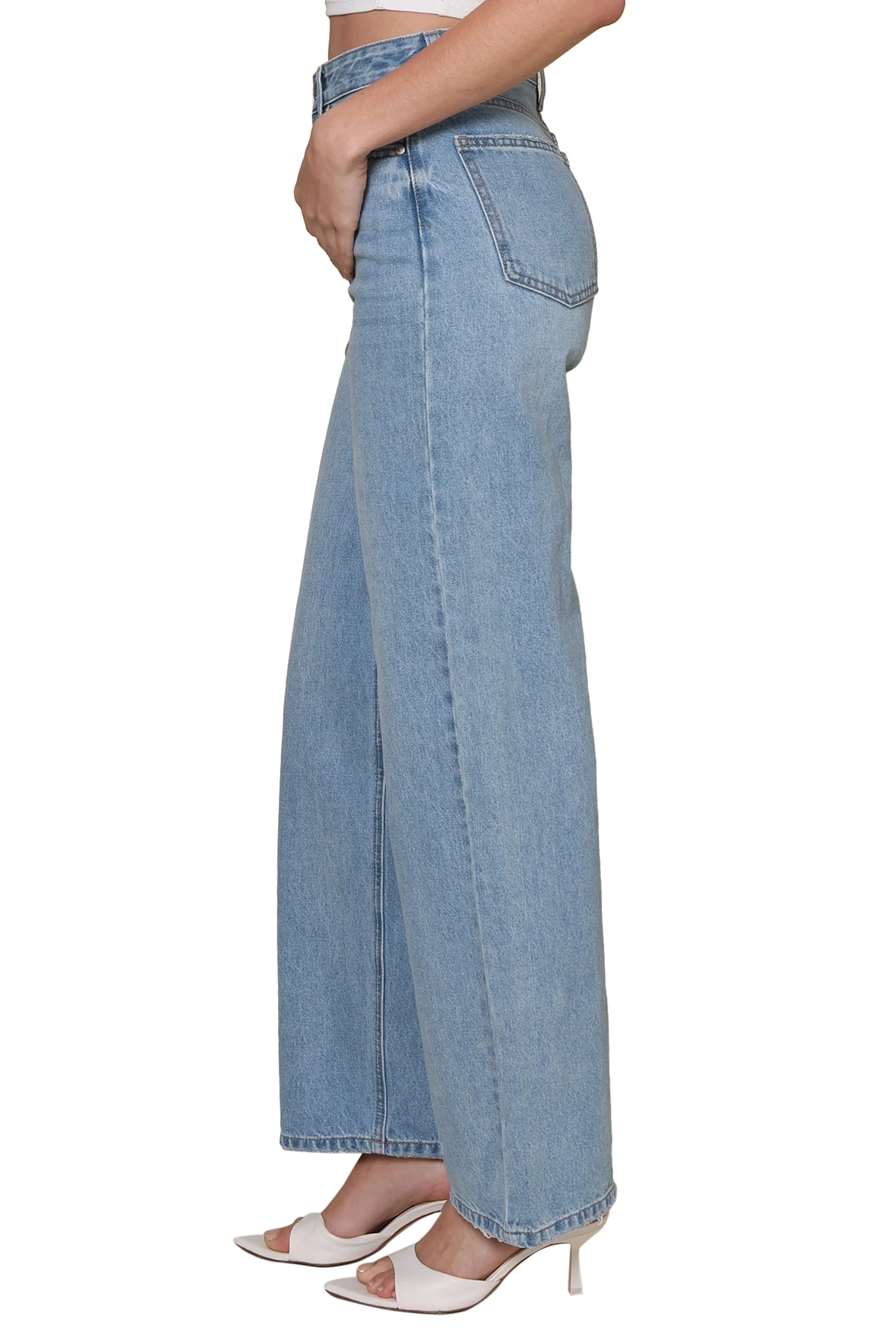High Waisted Skater Jeans