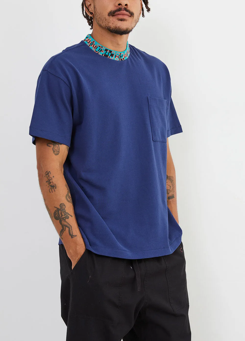 Jacquarded Collar T-Shirt