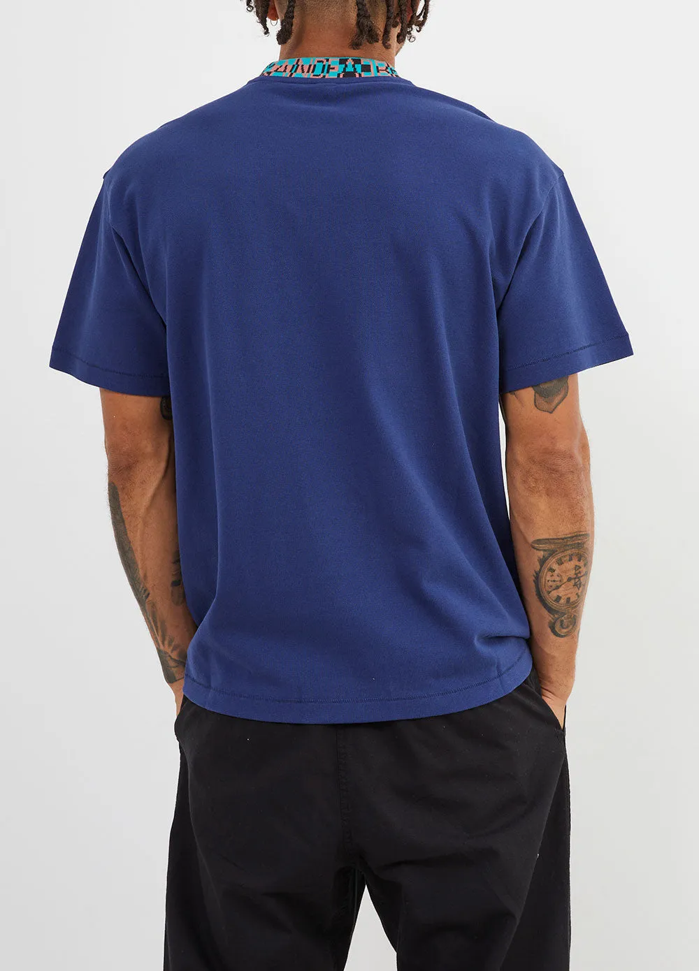 Jacquarded Collar T-Shirt