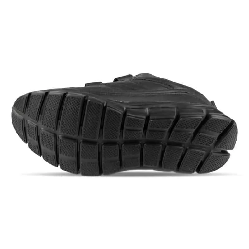 Kids Black Touch Fasten Trainer