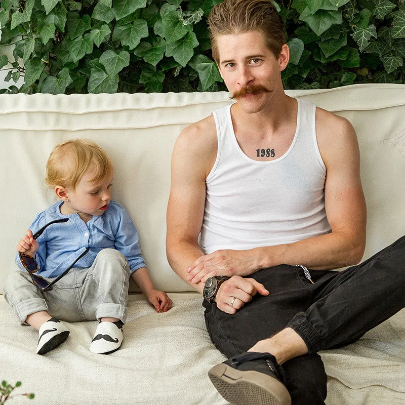 Liliputi® Soft Leather Baby Shoes - Moustache