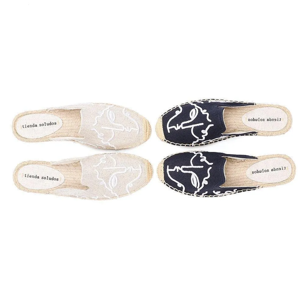 Looking At You Espadrille Mules - Navy