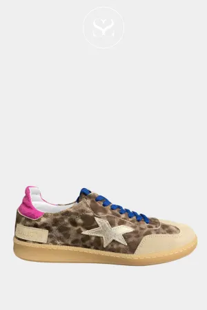 MELINE SUEDE LEOPARD PRINT - LOW PROFILE TRAINERS