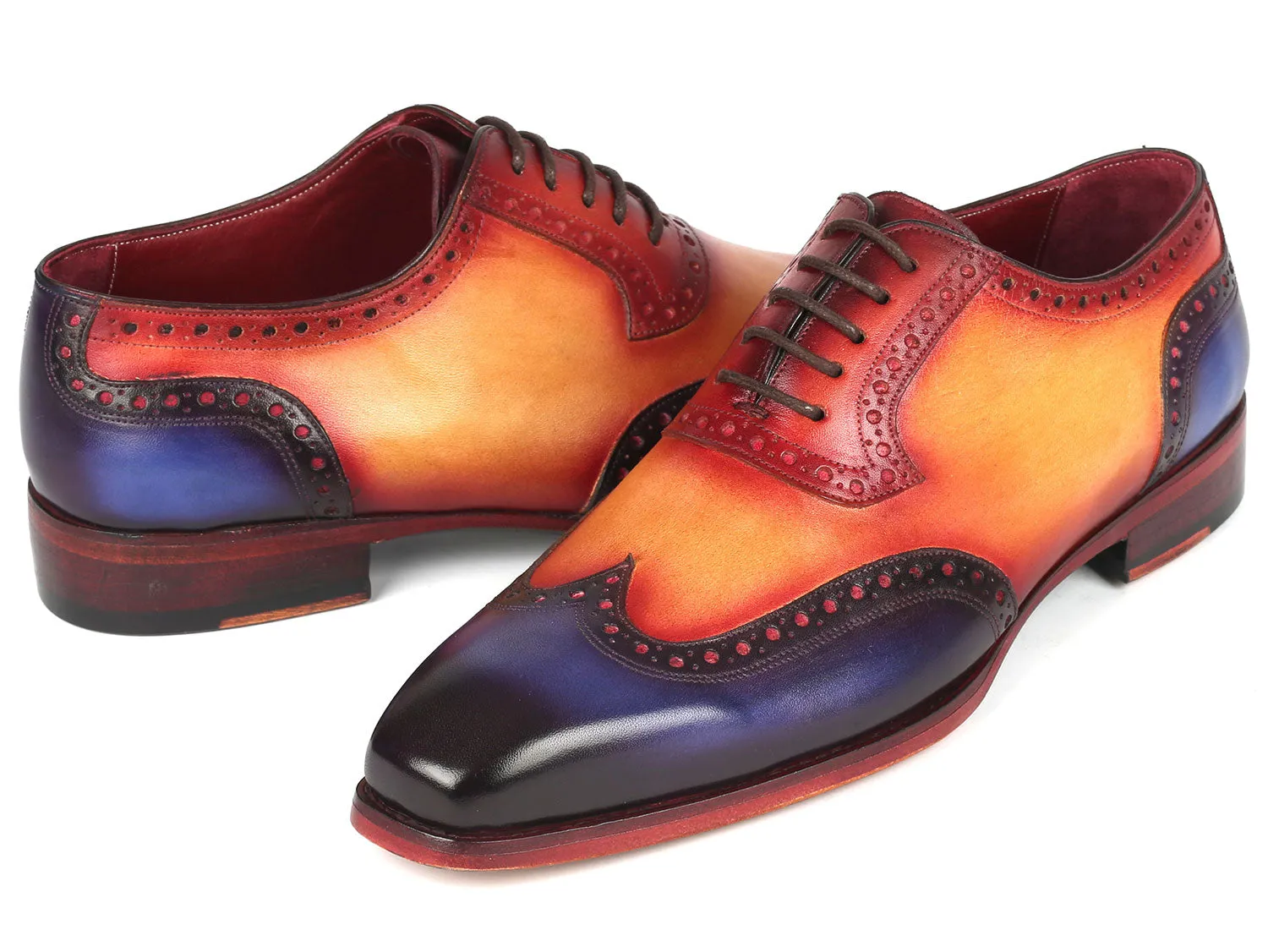 Paul Parkman Goodyear Welted Men's Wingtip Oxfords Multicolor
