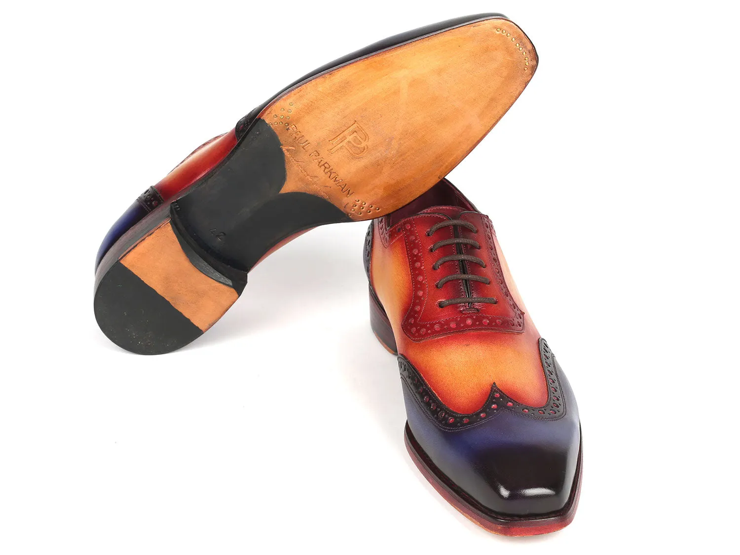Paul Parkman Goodyear Welted Men's Wingtip Oxfords Multicolor
