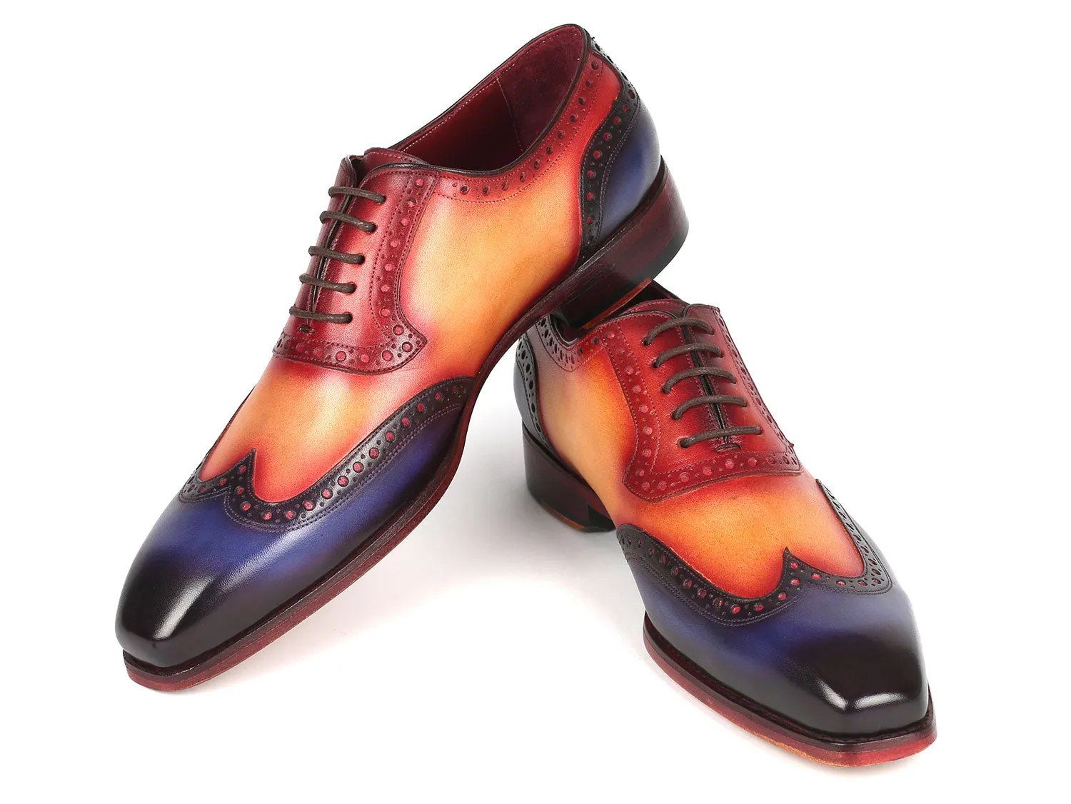 Paul Parkman Goodyear Welted Men's Wingtip Oxfords Multicolor