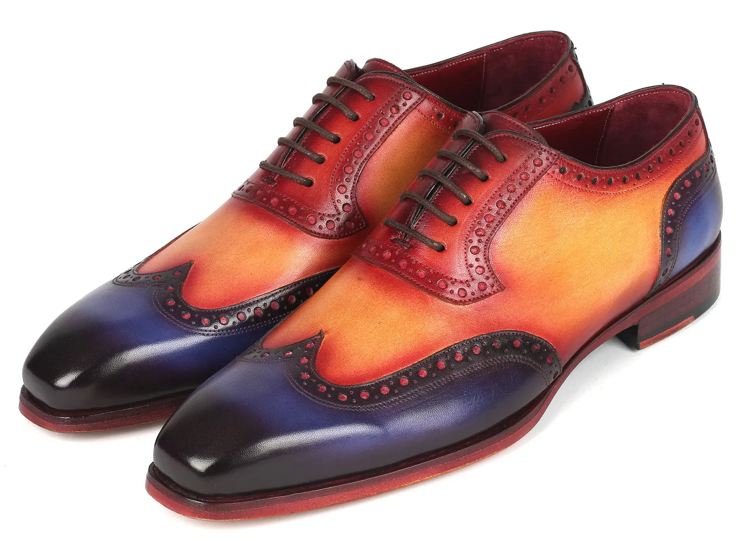 Paul Parkman Goodyear Welted Men's Wingtip Oxfords Multicolor