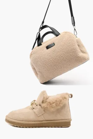 Puff Buckle Beige   Nestle Milk