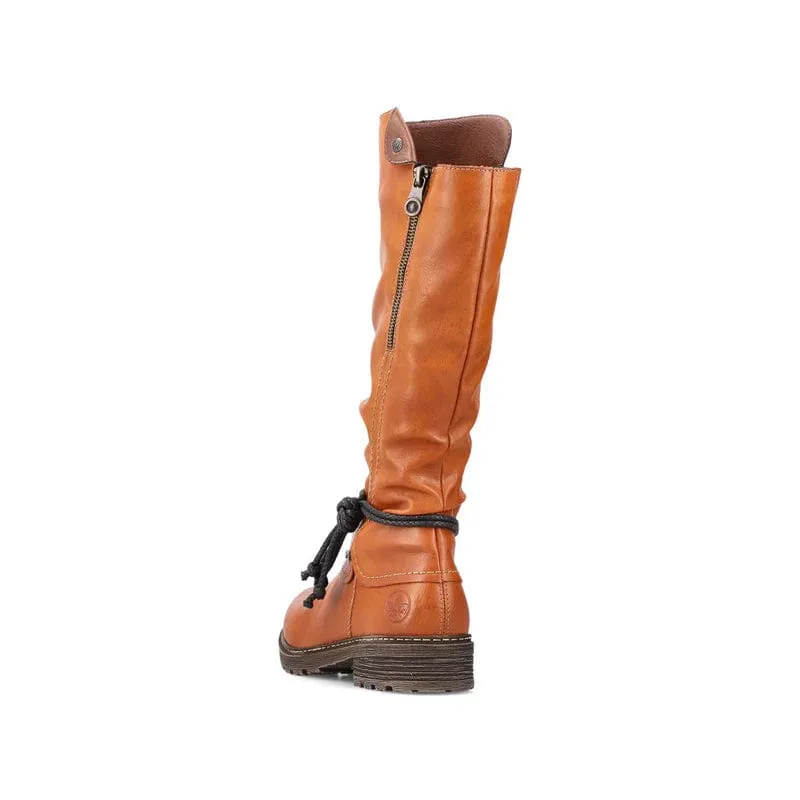 Rieker Women's Tall Detail Boots- Brown