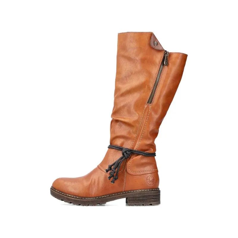 Rieker Women's Tall Detail Boots- Brown