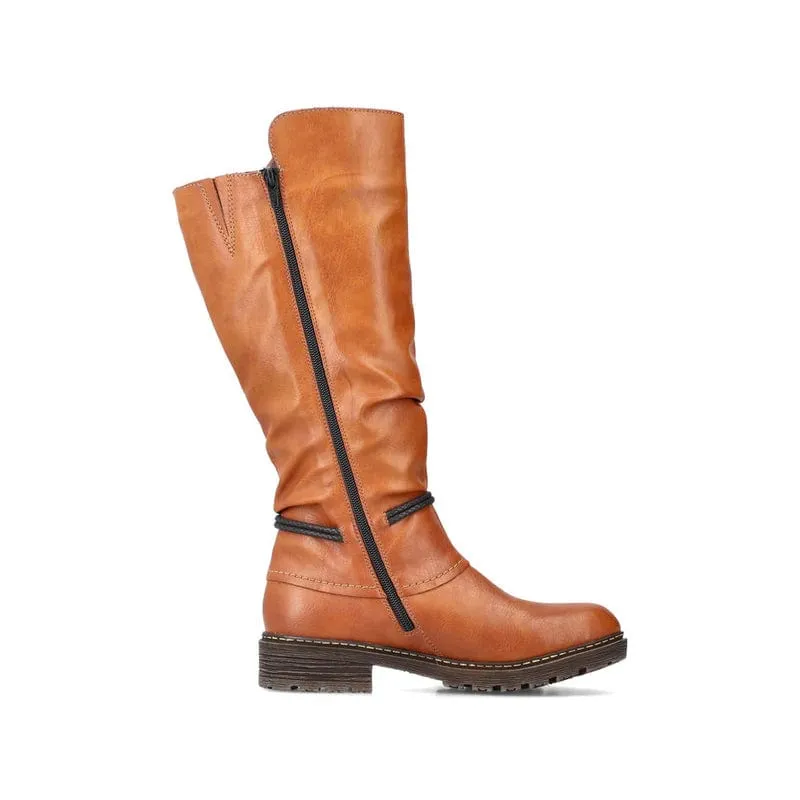 Rieker Women's Tall Detail Boots- Brown