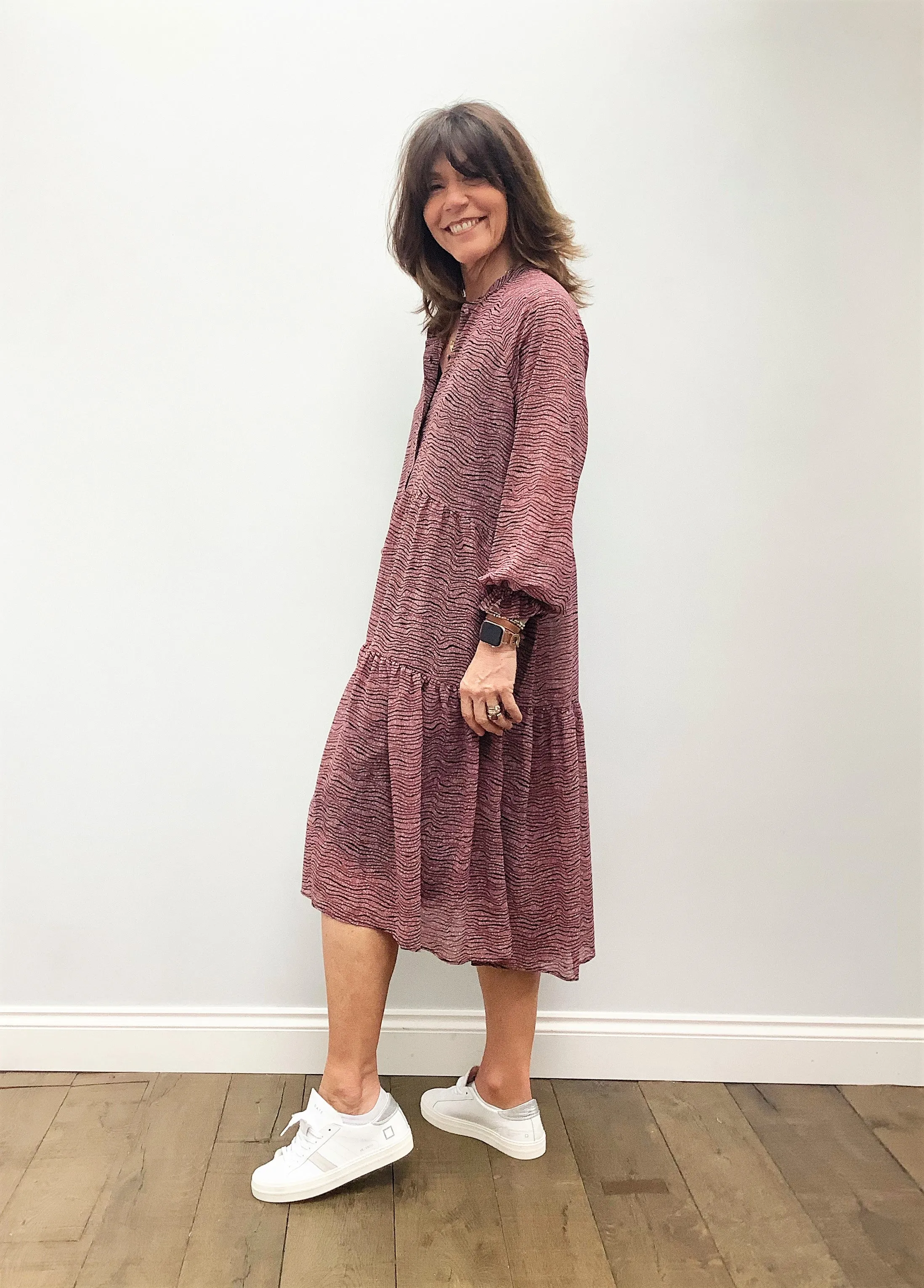 SEC.F Venezia Midi Dress in Roan Rouge