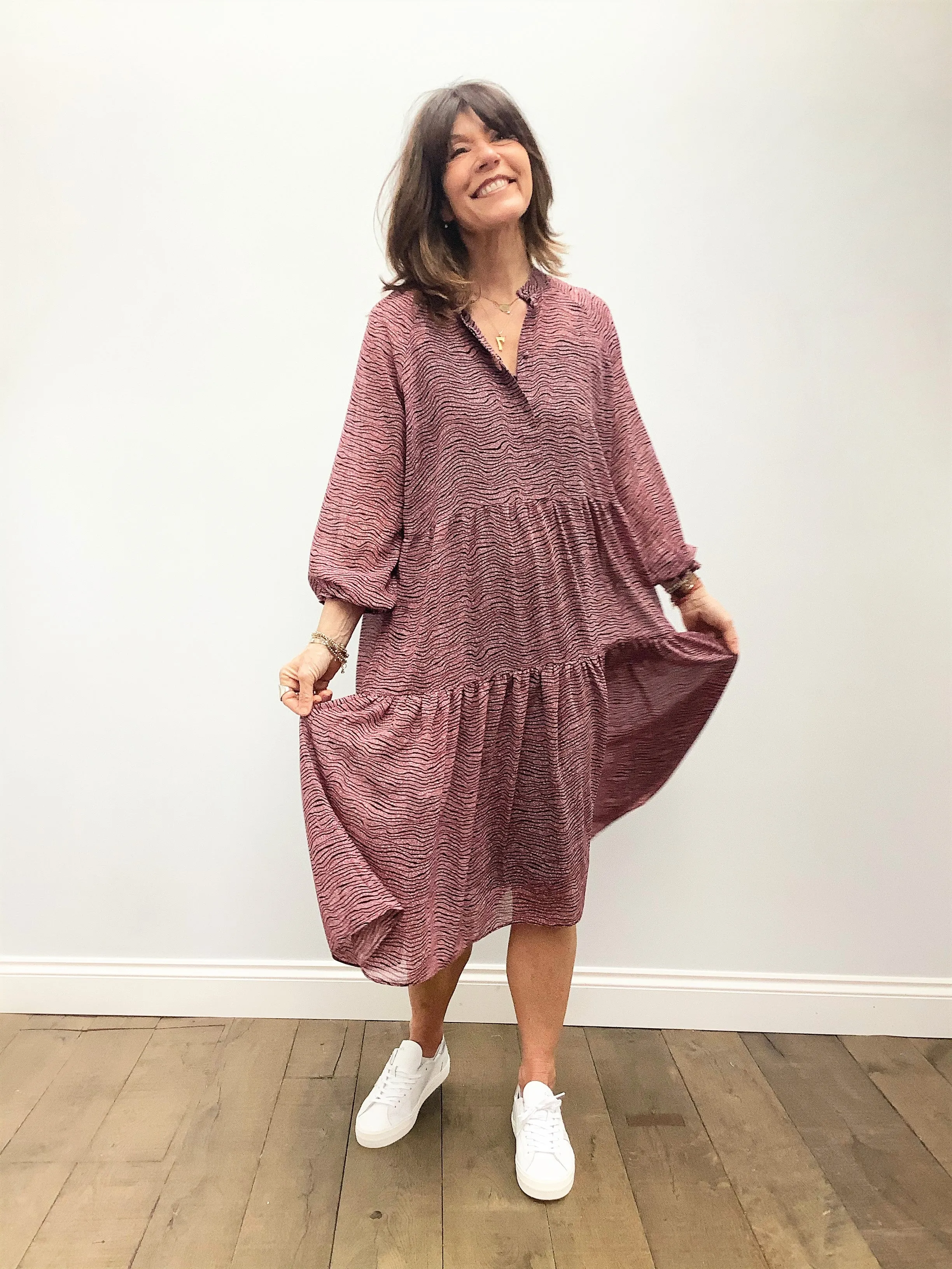 SEC.F Venezia Midi Dress in Roan Rouge