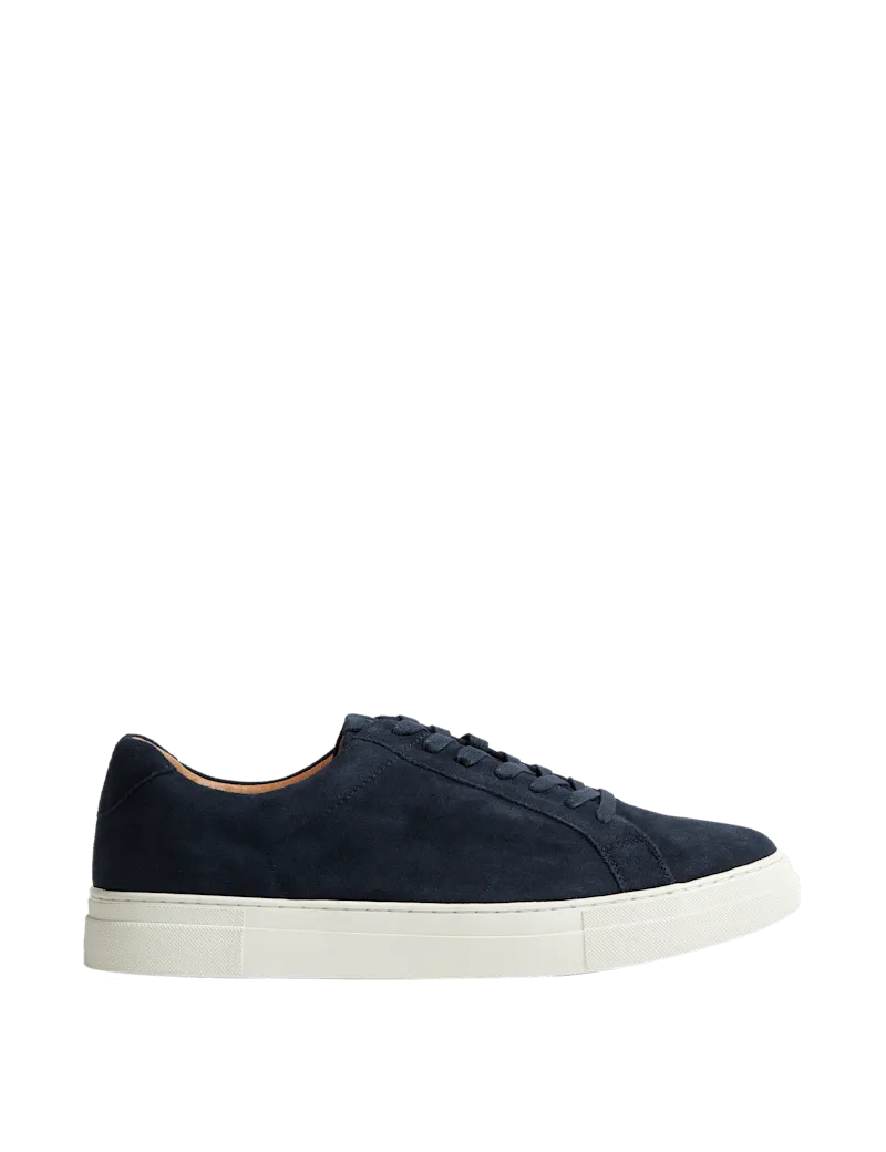 Suede Lace Up Trainers with Freshfeet™