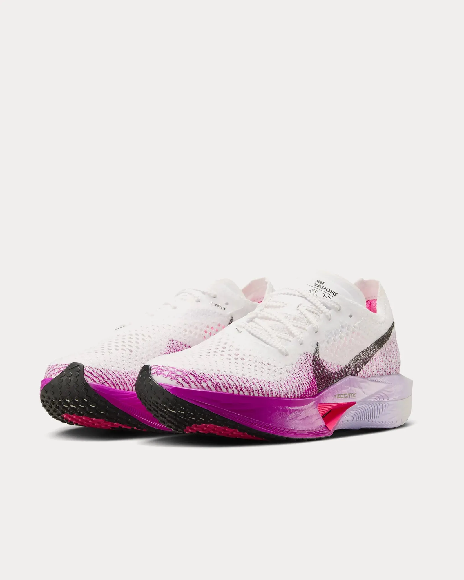 Vaporfly 3 White / Vivid Purple / Purple Agate / Black Running Shoes
