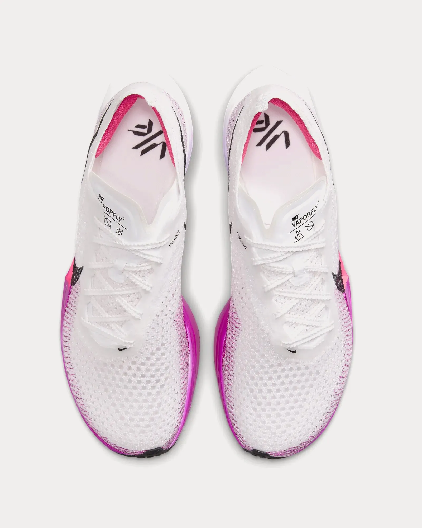 Vaporfly 3 White / Vivid Purple / Purple Agate / Black Running Shoes
