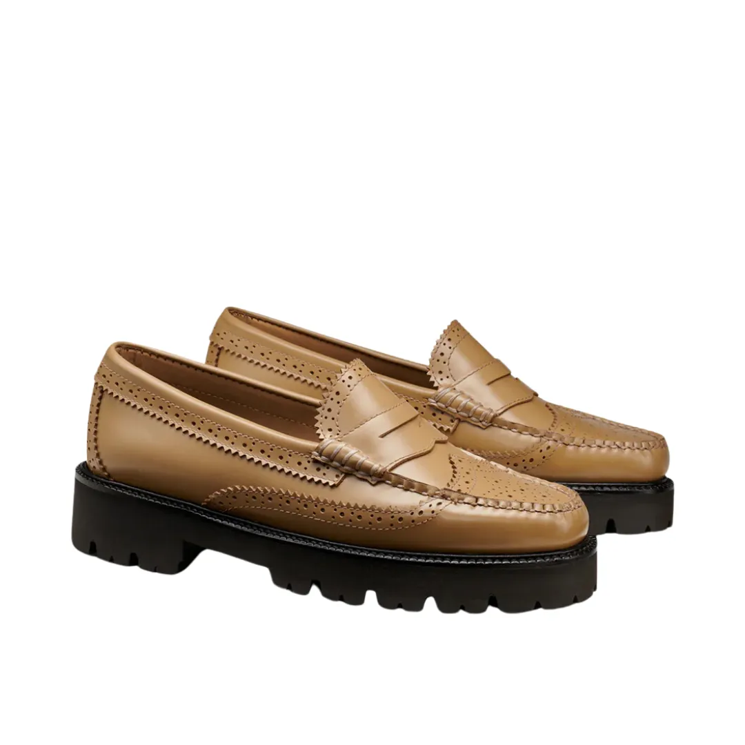 Whitney Wingtip Lug Loafer (Tan)