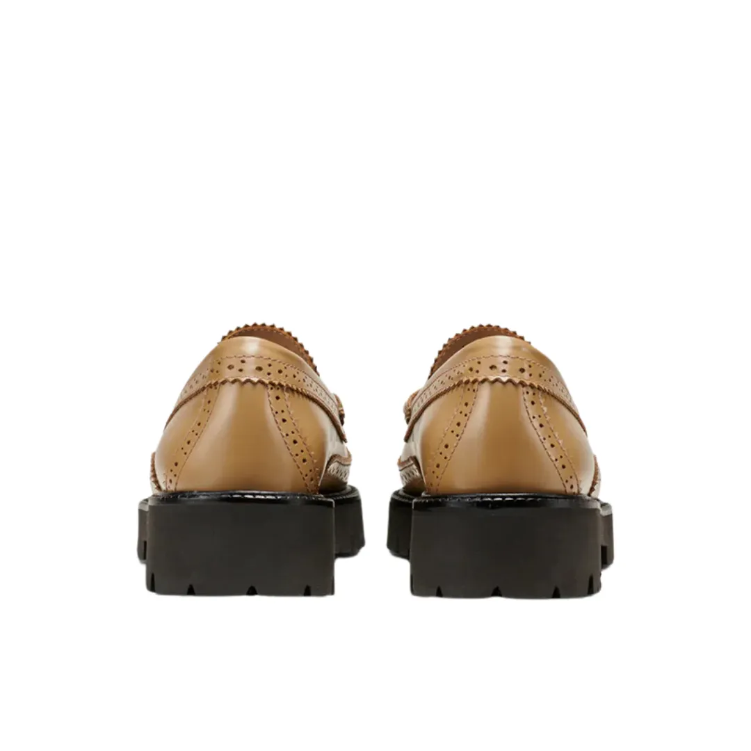Whitney Wingtip Lug Loafer (Tan)
