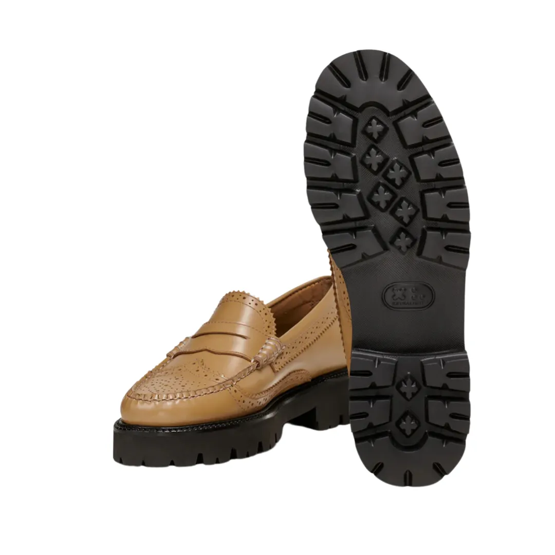 Whitney Wingtip Lug Loafer (Tan)