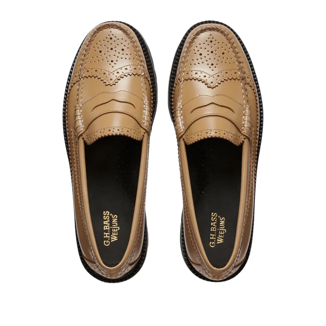 Whitney Wingtip Lug Loafer (Tan)