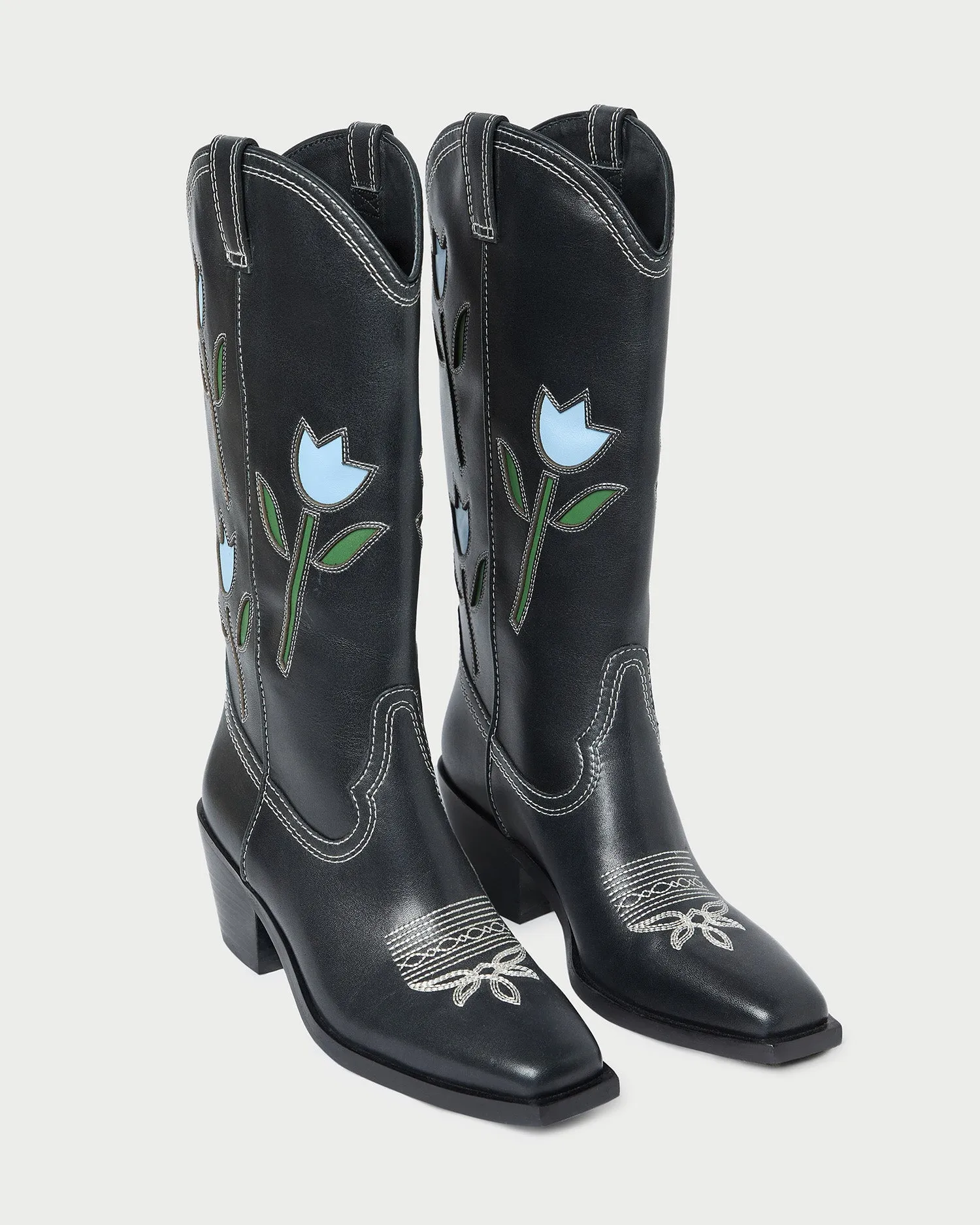 Wilder Black Tulip Leather Boot