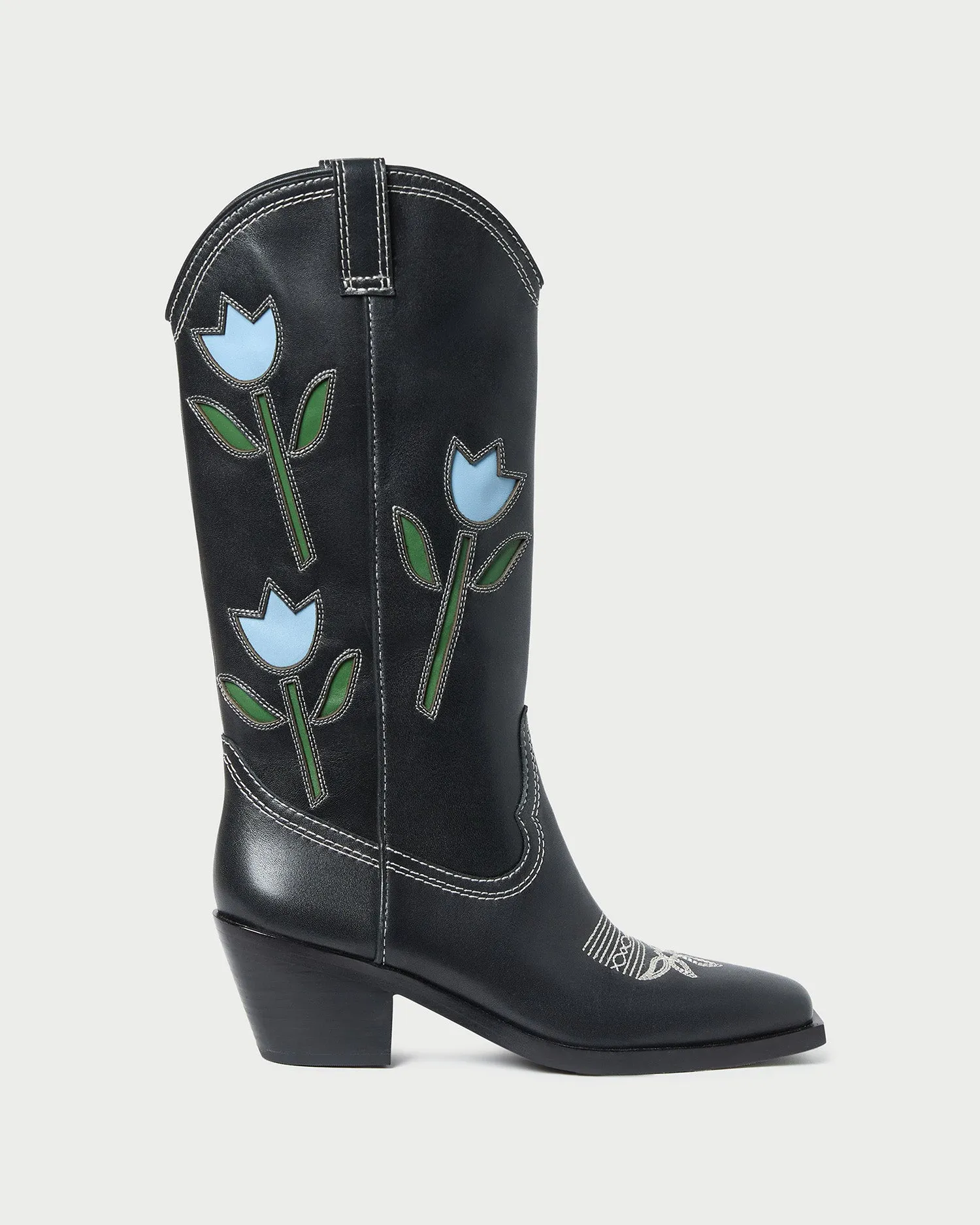 Wilder Black Tulip Leather Boot