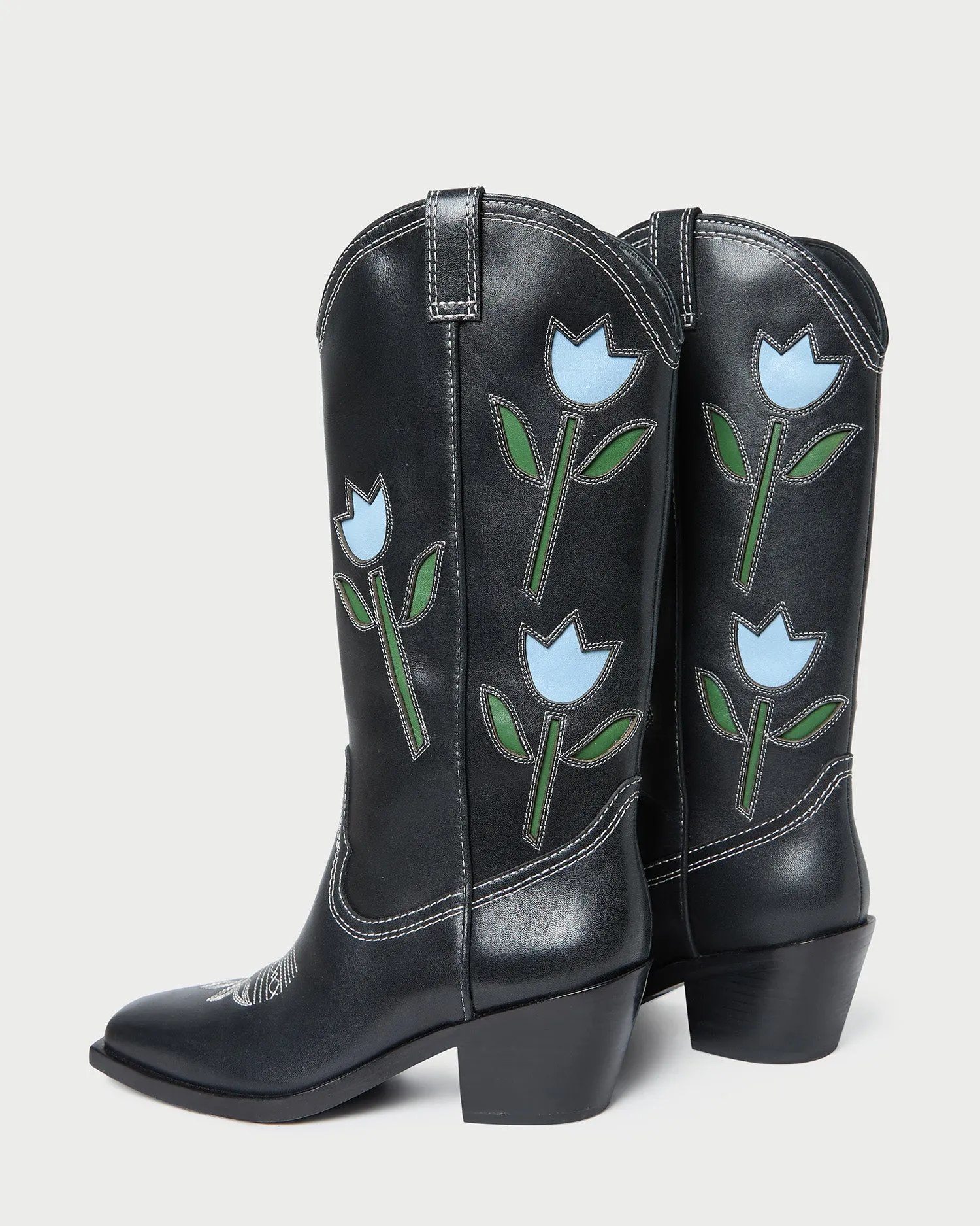 Wilder Black Tulip Leather Boot