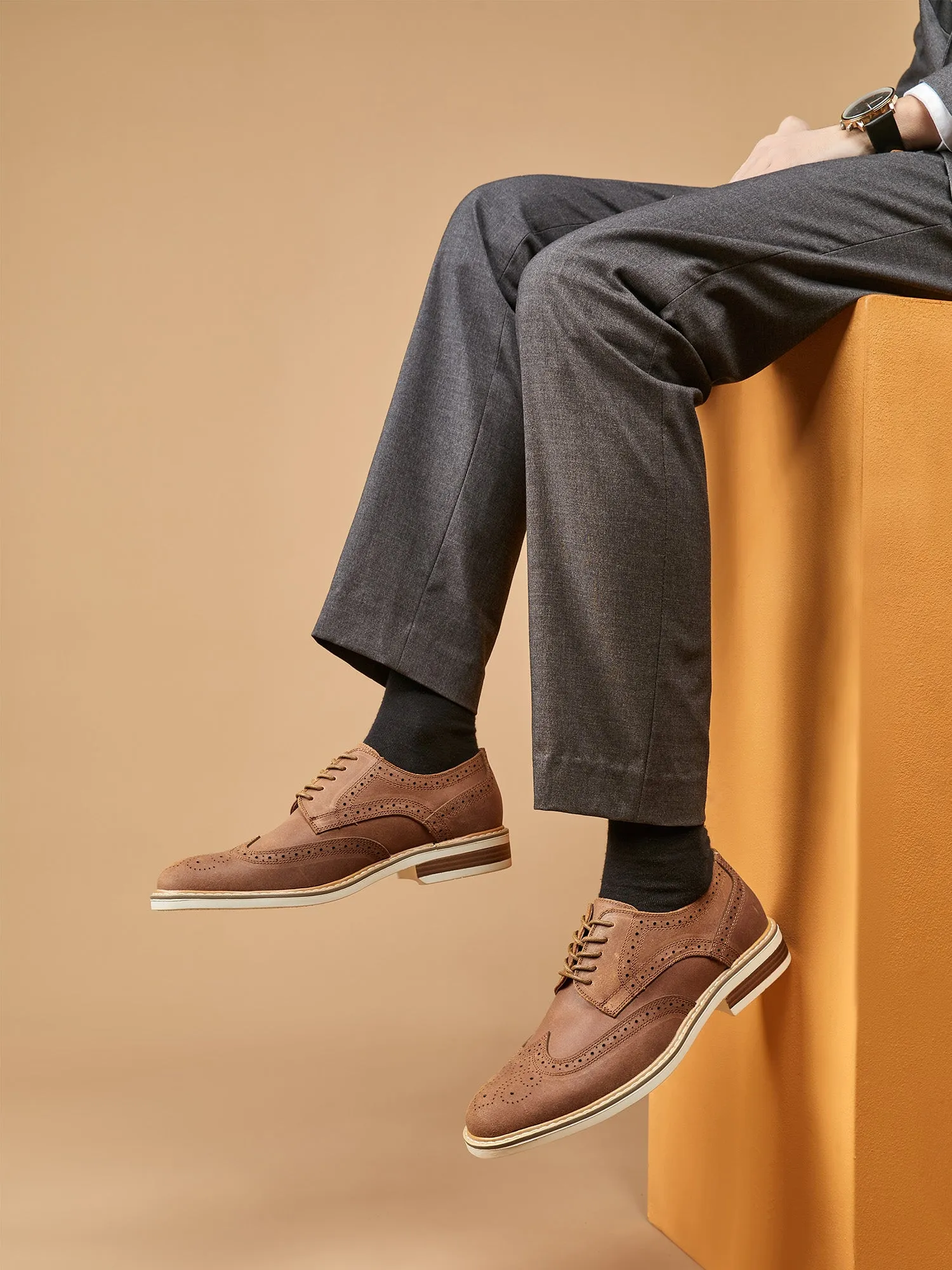 Wingtip Sude Schoenen - Heren - Tijdloze Klasse en Luxe