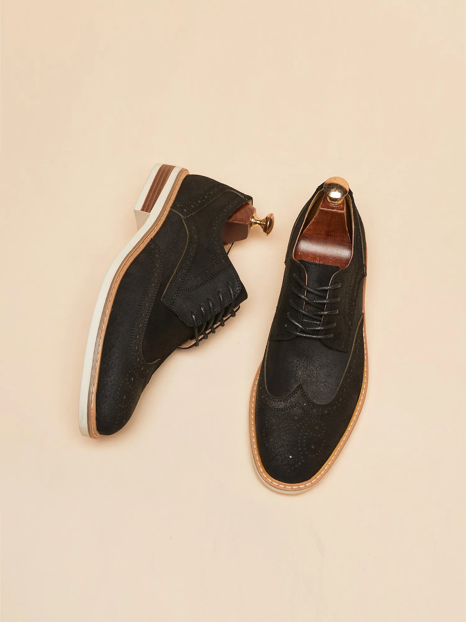 Wingtip Sude Schoenen - Heren - Tijdloze Klasse en Luxe