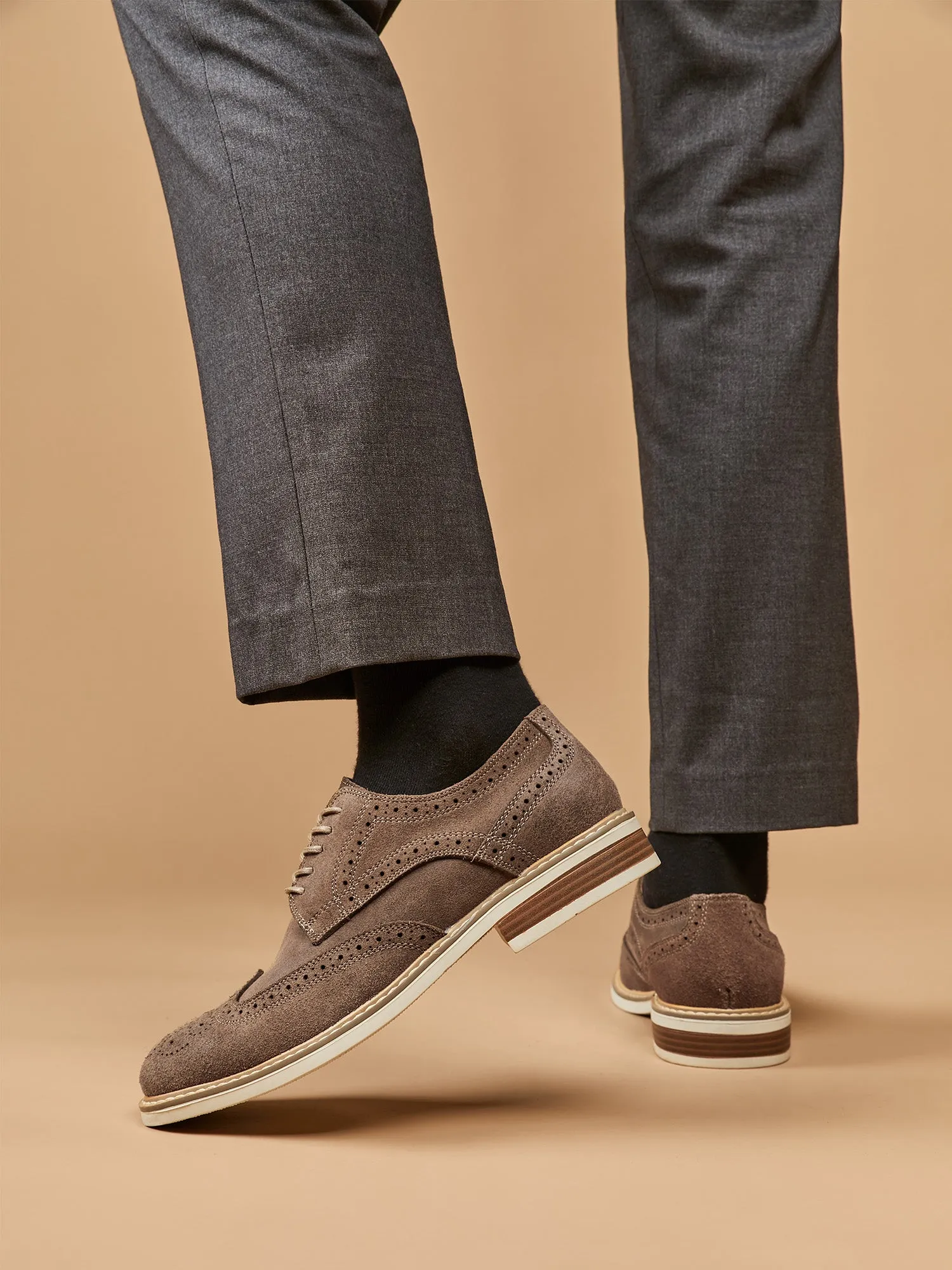 Wingtip Sude Schoenen - Heren - Tijdloze Klasse en Luxe